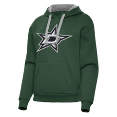 Dallas Stars Antigua Women's Victory Pullover Hoodie - Hunter Green - NHL 202235586