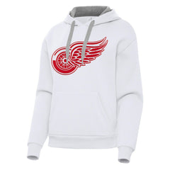 Detroit Red Wings Antigua Women's Victory Pullover Hoodie - White - NHL 202235589