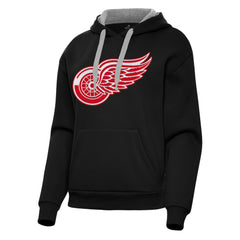 Detroit Red Wings Antigua Women's Victory Pullover Hoodie - Black - NHL 202235591
