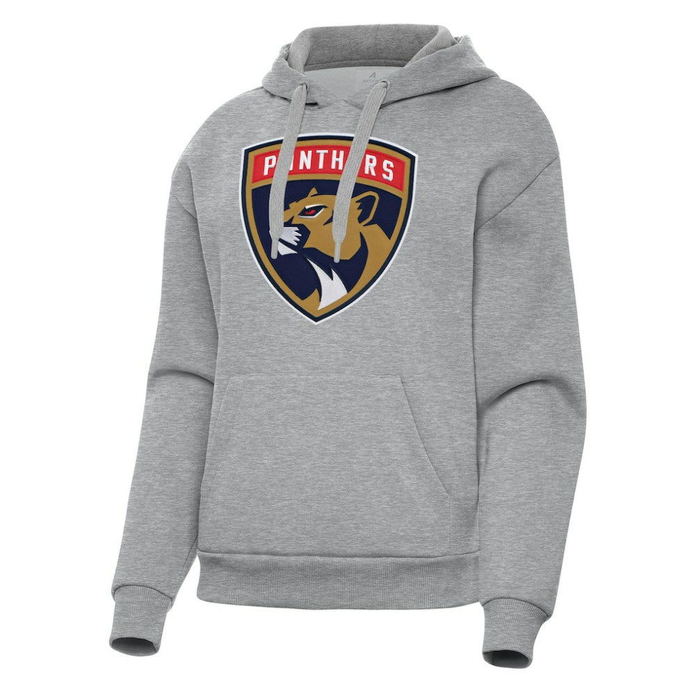 Florida Panthers Antigua Women's Victory Pullover Hoodie - Heather Gray - NHL 202235609