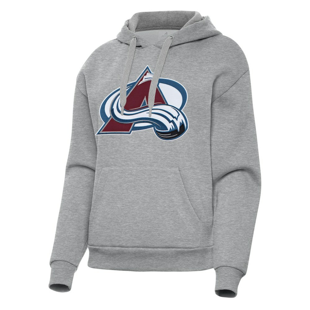 Colorado Avalanche Antigua Women's Victory Pullover Hoodie - Heather Gray - NHL 202235612