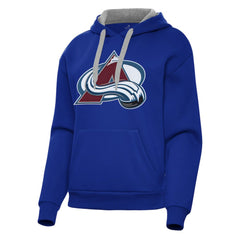 Colorado Avalanche Antigua Women's Victory Pullover Hoodie - Royal - NHL 202235614
