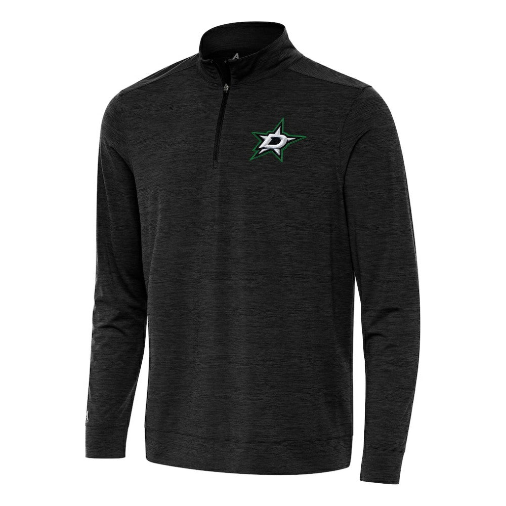 Dallas Stars Antigua Bright Quarter-Zip Top - Heather Black - NHL 202235816