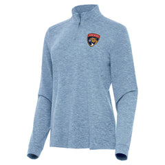 Florida Panthers Antigua Women's Mentor Quarter-Zip Mock Long Sleeve Top - Heather Aqua - NHL 202235874
