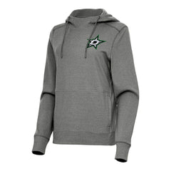 Dallas Stars Antigua Women's Justice Pullover Hoodie - Heather Black - NHL 202235983