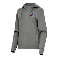 Colorado Avalanche Antigua Women's Justice Pullover Hoodie - Heather Black - NHL 202235987