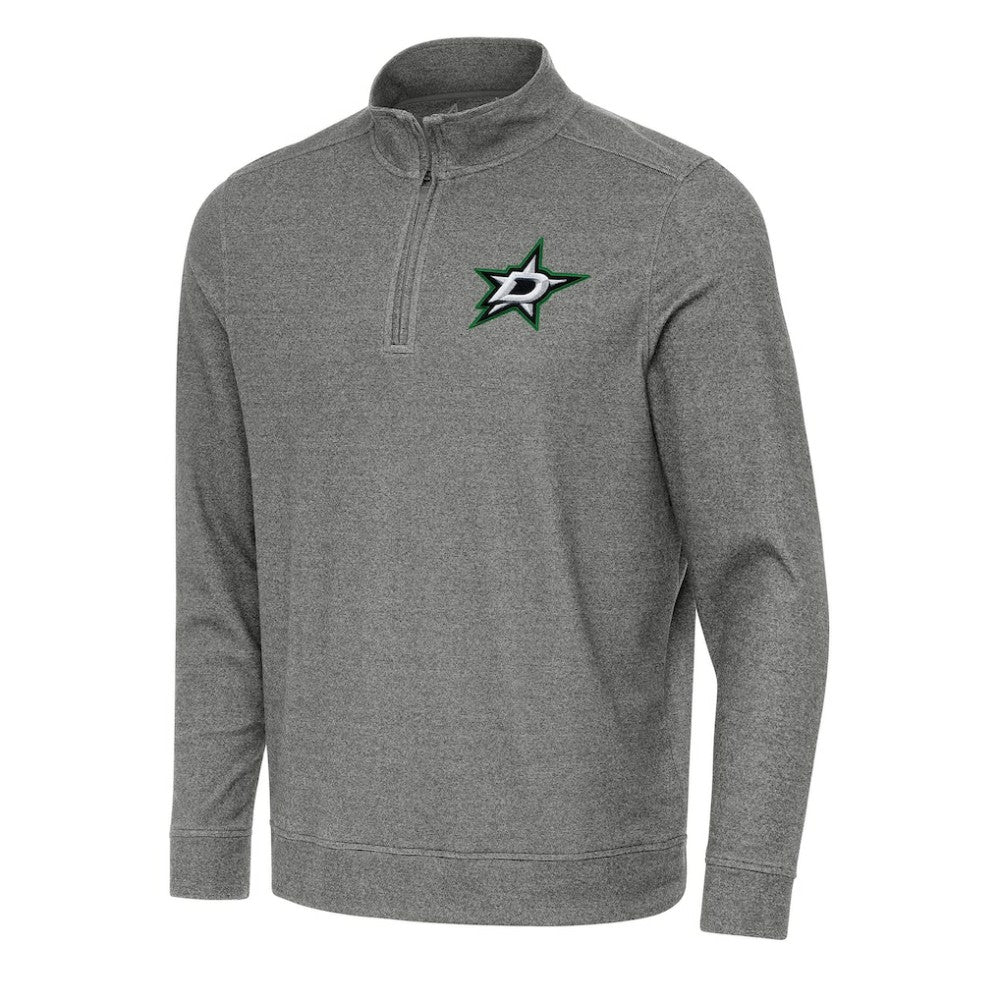 Dallas Stars Antigua Subtle Quarter-Zip Sweatshirt - Heather Black - NHL 202236191