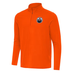 Edmonton Oilers Antigua Intent Quarter-Zip Top - Orange - NHL 202236554