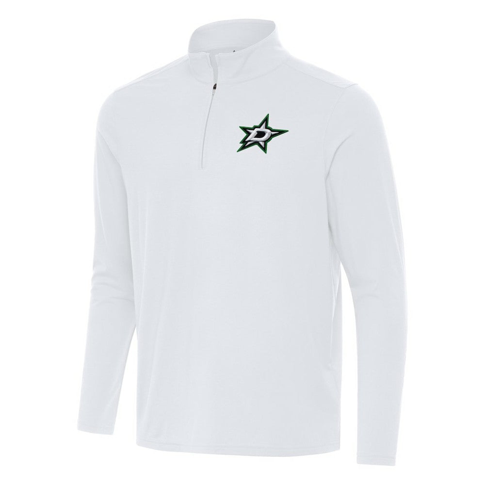 Dallas Stars Antigua Intent Quarter-Zip Top - White - NHL 202236564