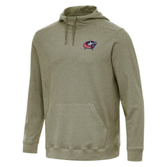 Columbus Blue Jackets Antigua Cloud Pullover Hoodie - Olive - NHL 202236582