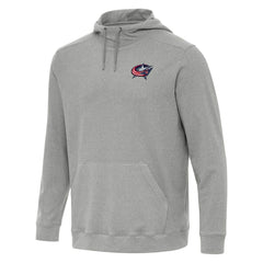 Columbus Blue Jackets Antigua Cloud Pullover Hoodie - Heather Gray - NHL 202236593
