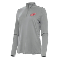Detroit Red Wings Antigua Women's Reprocess Quarter-Zip Top - Gray - NHL 202236660