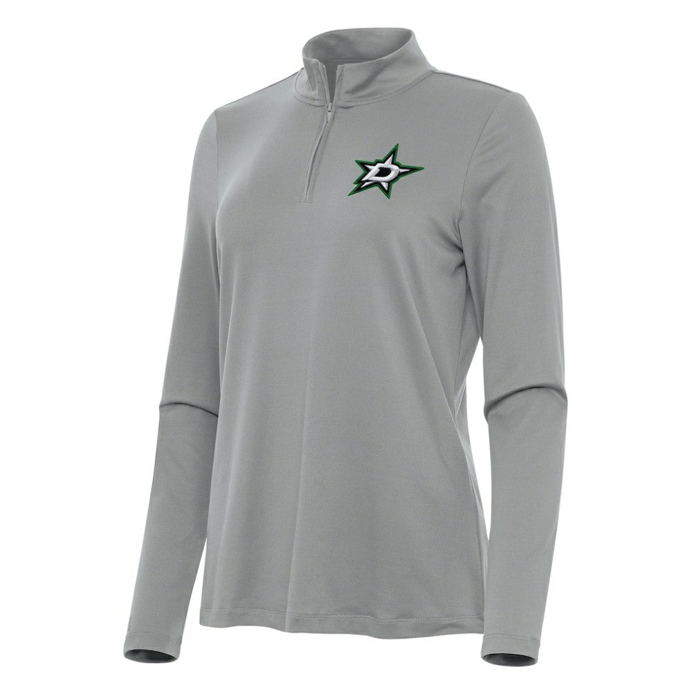 Dallas Stars Antigua Women's Reprocess Quarter-Zip Top - Gray - NHL 202236664