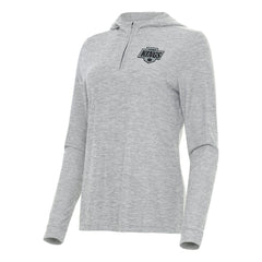 Los Angeles Kings Antigua Women's Daybreak Quarter-Zip Hoodie - Heather Gray - NHL 202236701