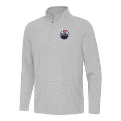 Edmonton Oilers Antigua Twine Quarter-Zip Top - Gray - NHL 202236915
