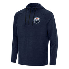 Edmonton Oilers Antigua Spikes Quarter-Zip Hoodie - Heather Navy - NHL 202237058