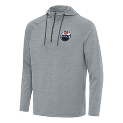 Edmonton Oilers Antigua Spikes Quarter-Zip Hoodie - Heather Gray - NHL 202237061