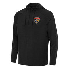 Florida Panthers Antigua Spikes Quarter-Zip Hoodie - Heather Black - NHL 202237064