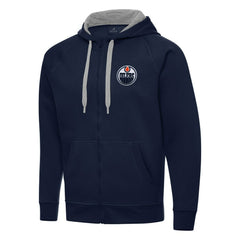Edmonton Oilers Antigua Big & Tall Victory Full-Zip Hoodie - Navy - NHL 202237133