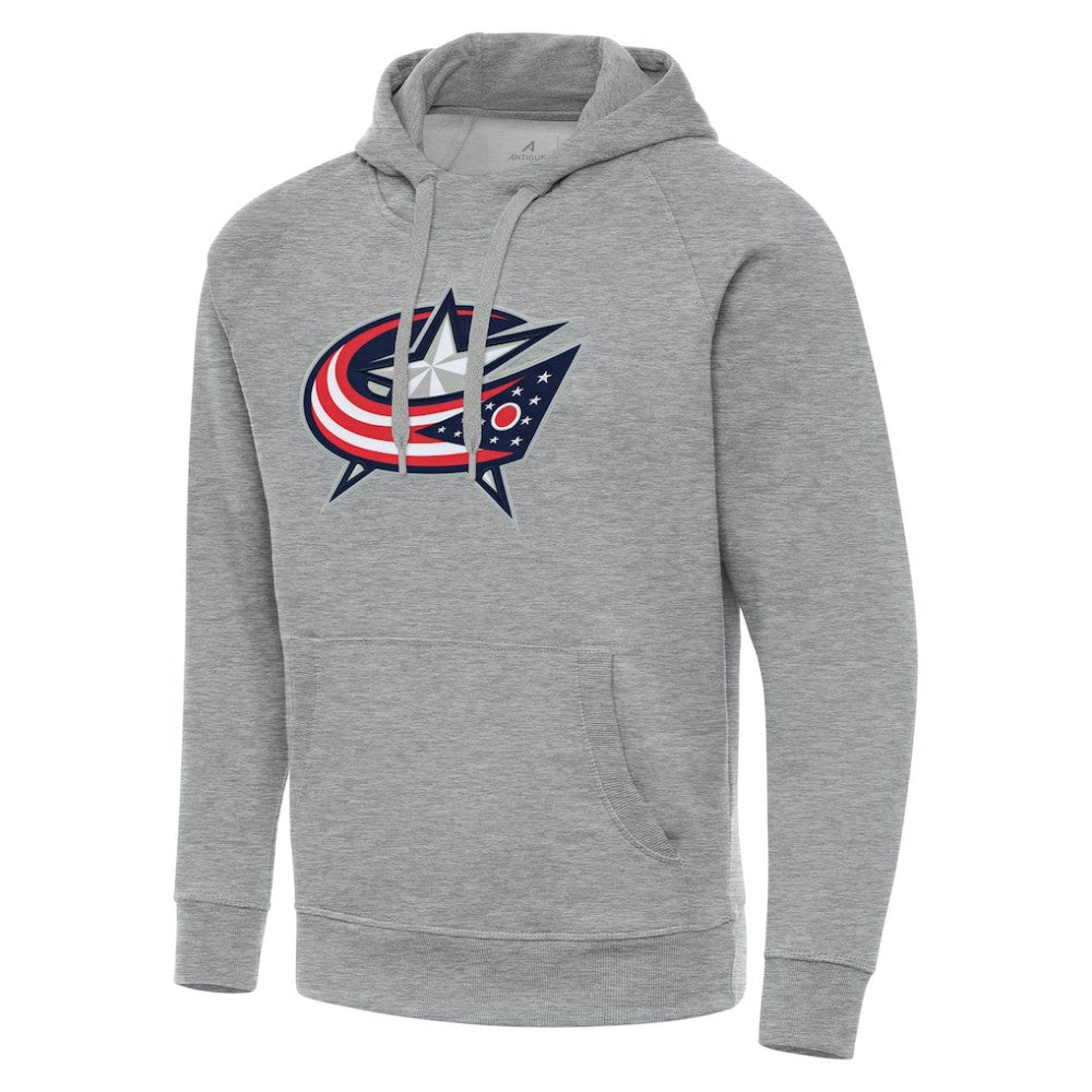 Columbus Blue Jackets Antigua Big & Tall Victory Pullover Hoodie - Heather Gray - NHL 202237268