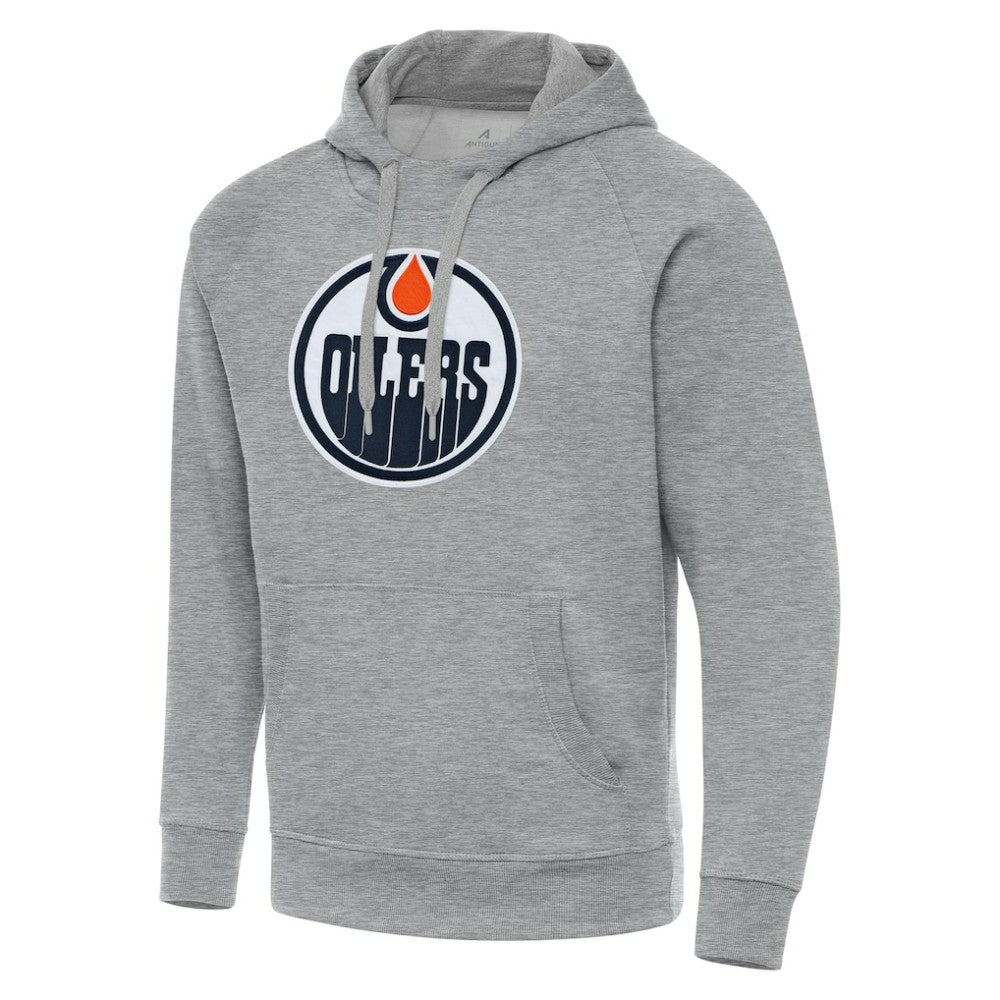 Edmonton Oilers Antigua Big & Tall Victory Pullover Hoodie - Heather Gray - NHL 202237273