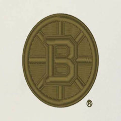 Boston Bruins Antigua Intrepid Sand Raglan Long Sleeve Hoodie T-Shirt - Cream/Olive - NHL 202253462