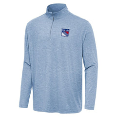 New York Rangers Antigua Hunk Quarter-Zip Top - Heather Blue - NHL 202253582
