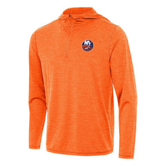 New York Islanders Antigua Tidy Quarter-Zip Hoodie - Heather Orange - NHL 202253720