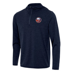 New York Islanders Antigua Tidy Quarter-Zip Hoodie - Heather Navy - NHL 202253732