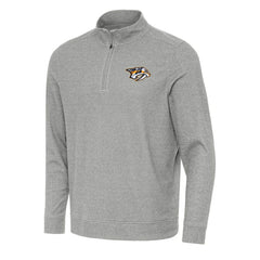 Nashville Predators Antigua Subtle Quarter-Zip Sweatshirt - Heather Gray - NHL 202254044