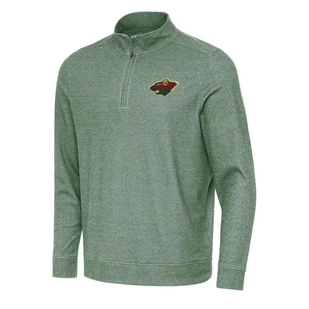 Minnesota Wild Antigua Subtle Quarter-Zip Sweatshirt - Hunter Green - NHL 202254048