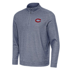 Montreal Canadiens Antigua Subtle Quarter-Zip Sweatshirt - Heather Navy - NHL 202254060
