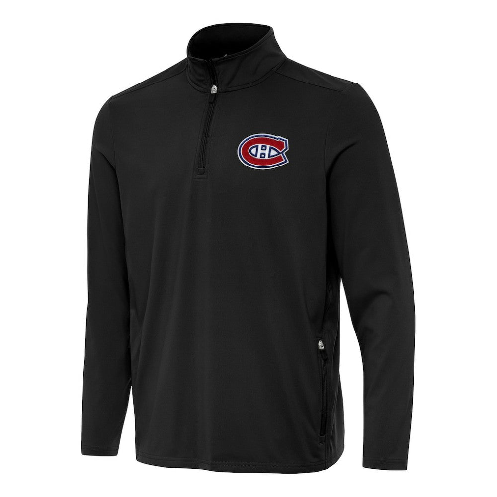 Montreal Canadiens Antigua Perilous Quarter-Zip Sweatshirt - Black - NHL 202254071