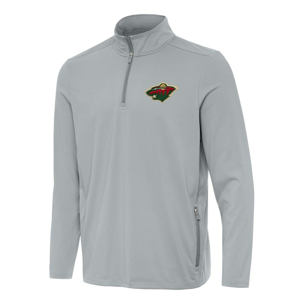 Minnesota Wild Antigua Perilous Quarter-Zip Sweatshirt - Gray - NHL 202254075