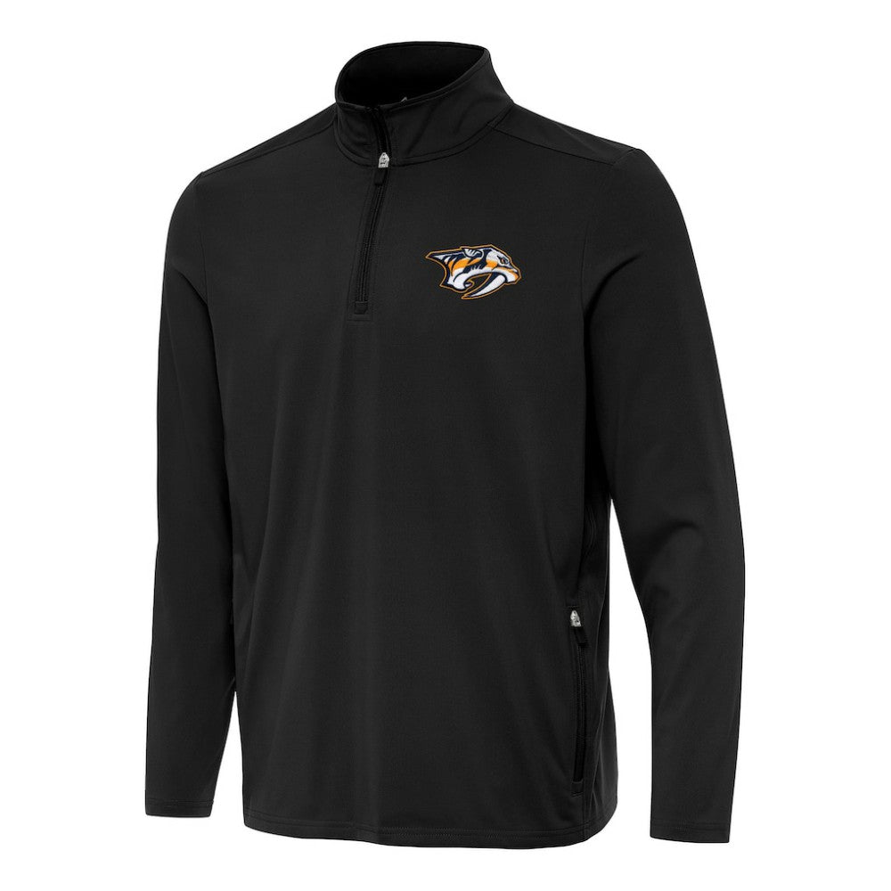 Nashville Predators Antigua Perilous Quarter-Zip Sweatshirt - Black - NHL 202254080