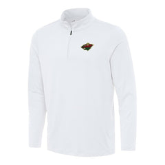 Minnesota Wild Antigua Reprocess Quarter-Zip Top - White - NHL 202254199