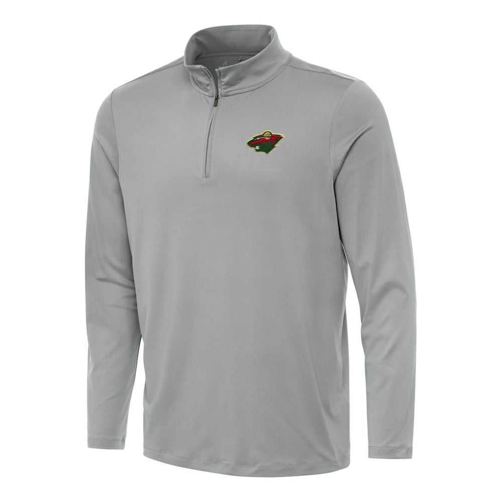 Minnesota Wild Antigua Reprocess Quarter-Zip Top - Gray - NHL 202254203