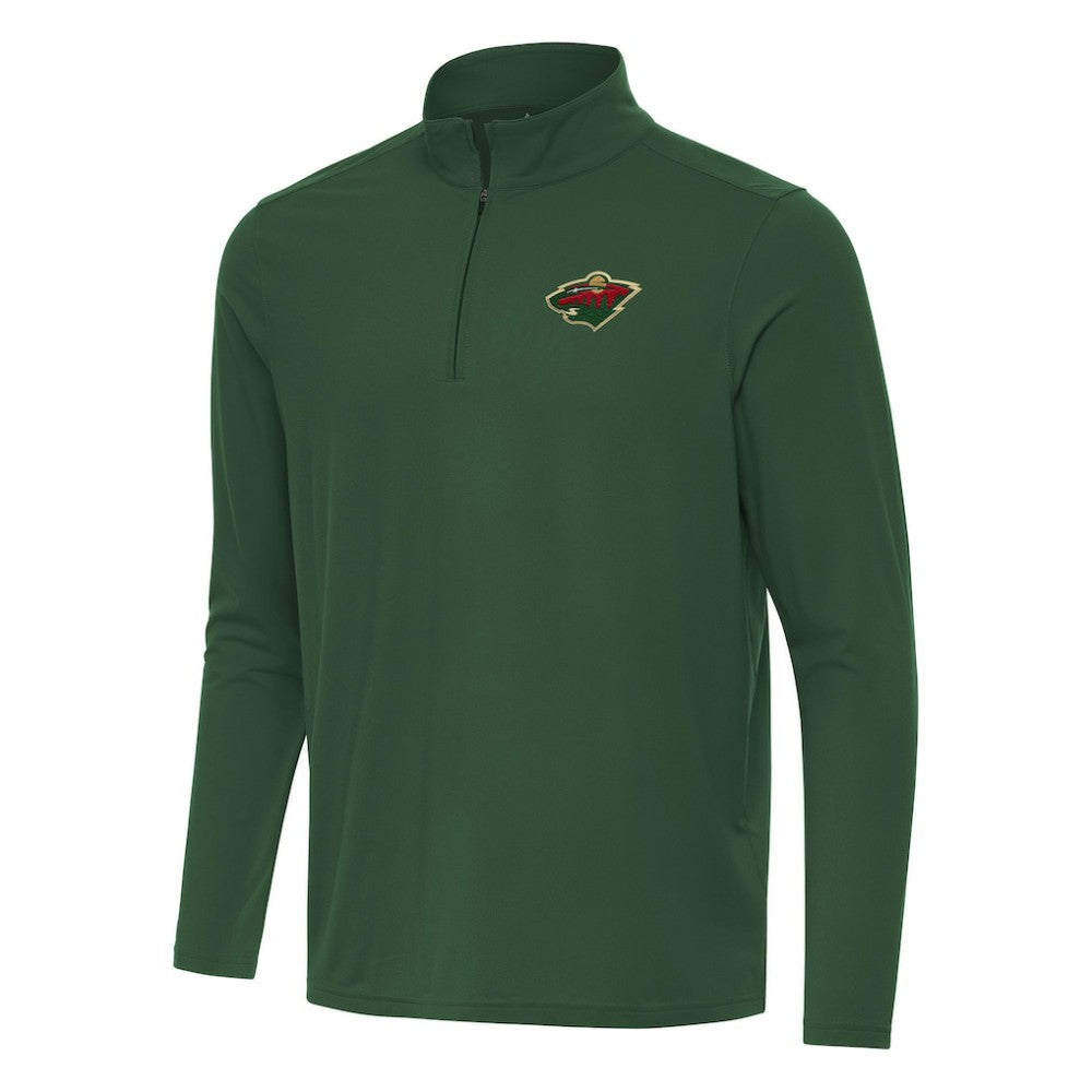Minnesota Wild Antigua Intent Quarter-Zip Top - Hunter Green - NHL 202254462