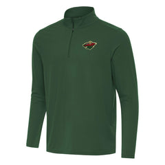 Minnesota Wild Antigua Intent Quarter-Zip Top - Hunter Green - NHL 202254462