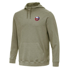 New York Islanders Antigua Cloud Pullover Hoodie - Olive - NHL 202254478