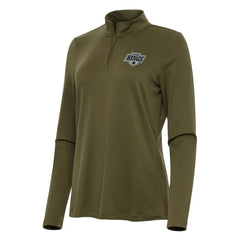 Los Angeles Kings Antigua Women's Reprocess Quarter-Zip Top - Olive - NHL 202254589
