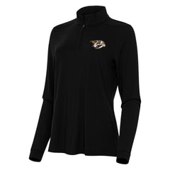Nashville Predators Antigua Women's Intent Quarter-Zip Top - Black - NHL 202254738