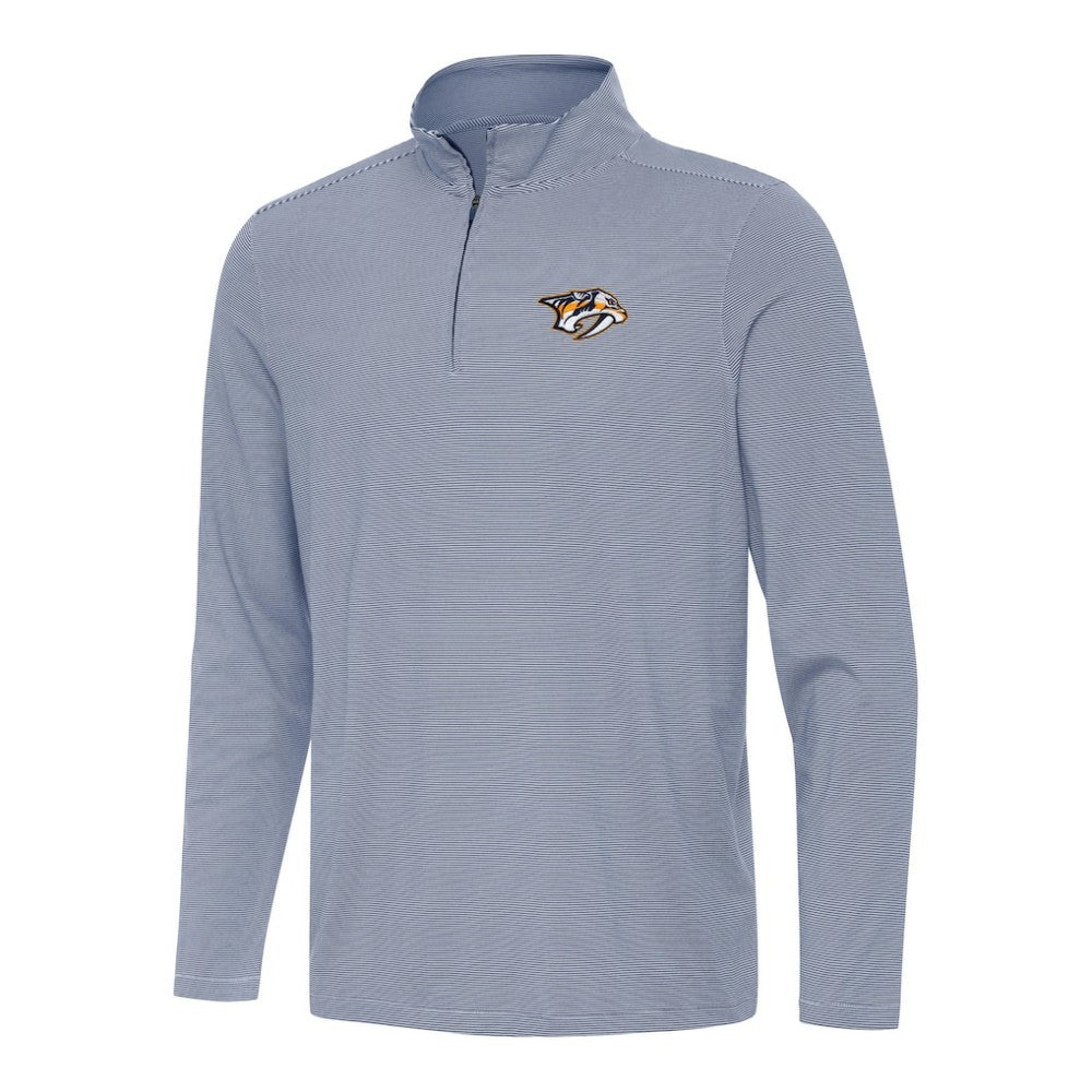 Nashville Predators Antigua Twine Quarter-Zip Top - Navy - NHL 202254800