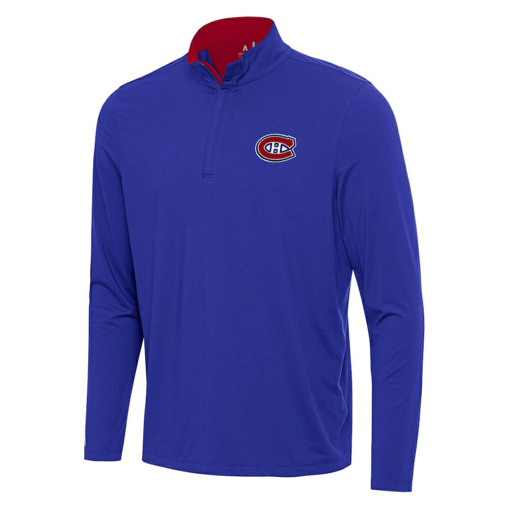 Montreal Canadiens Antigua Content Quarter-Zip Pullover Top - Blue/Red - NHL 202254842