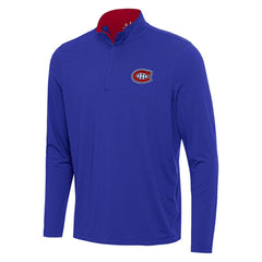 Montreal Canadiens Antigua Content Quarter-Zip Pullover Top - Blue/Red - NHL 202254842