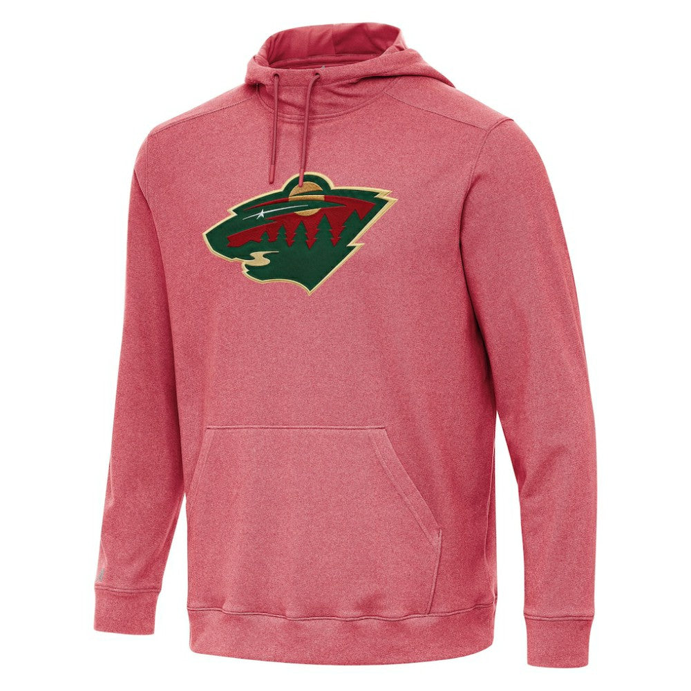 Minnesota Wild Antigua Cloud Pullover Hoodie - Heather Red - NHL 202255098