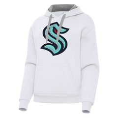 Seattle Kraken Antigua Women's Victory Pullover Hoodie - White - NHL 202256950