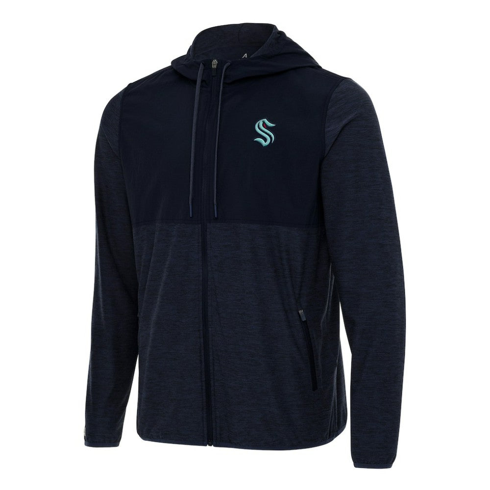 Seattle Kraken Antigua Sway Full-Zip Hoodie Jacket - Navy - NHL 202257031