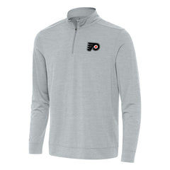 Philadelphia Flyers Antigua Bright Quarter-Zip Top - Heather Gray - NHL 202257148