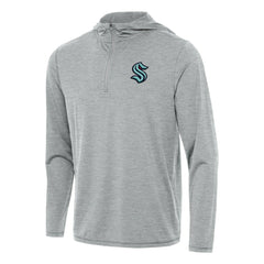 Seattle Kraken Antigua Tidy Quarter-Zip Hoodie - Heather Gray - NHL 202257167